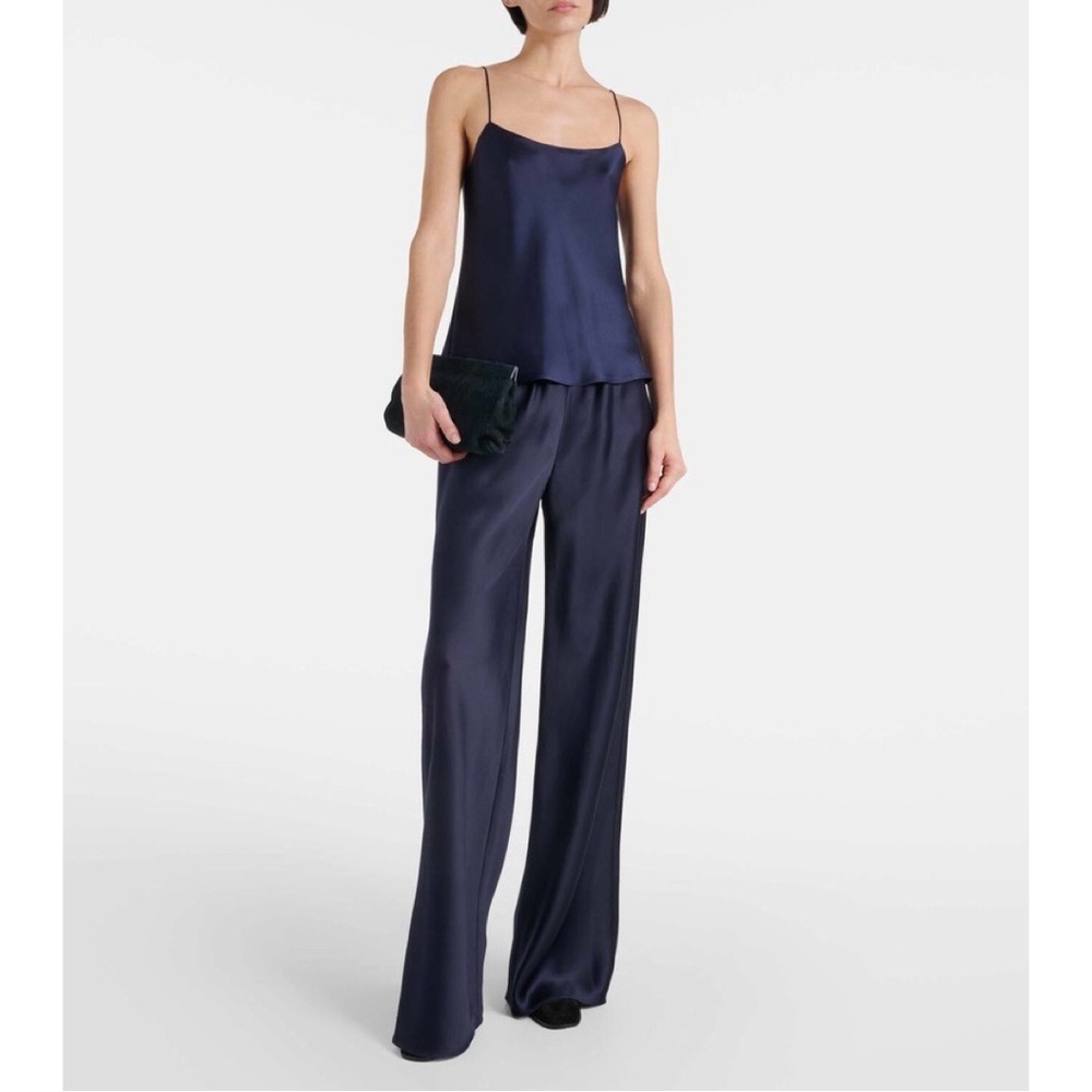 THE ROW BIGGINS SILK SATIN CAMISOLE INDIGO S NWT - Picture 3 of 11
